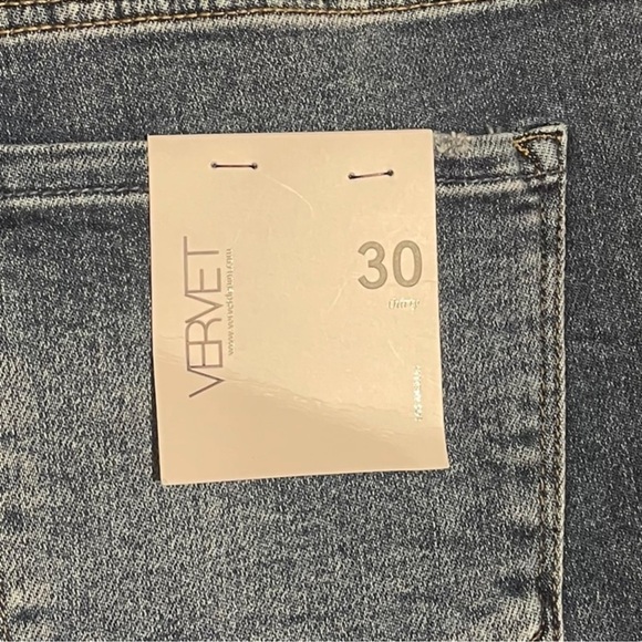 Vervet NWT button front high waist skinny cotton blend denim  blue jean size 30 - Picture 8 of 13